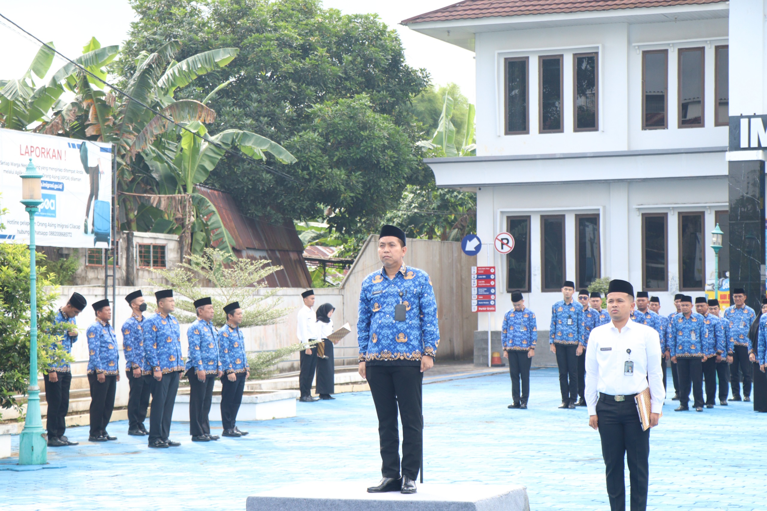 Upacara Peringatan HUT KORPRI Ke-54 di Kantor Imigrasi Kelas l TPI Cilacap Berlangsung Khidmat